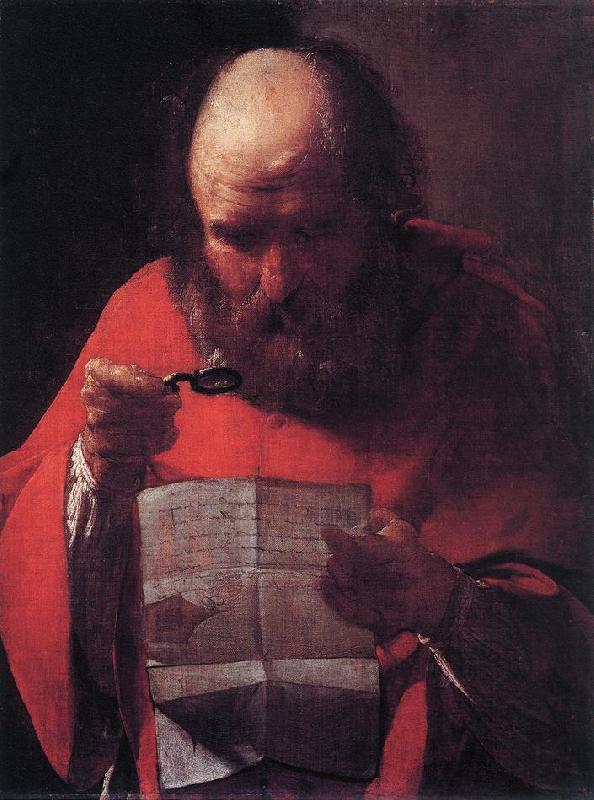 LA TOUR, Georges de Saint Jerome Reading sg oil painting picture